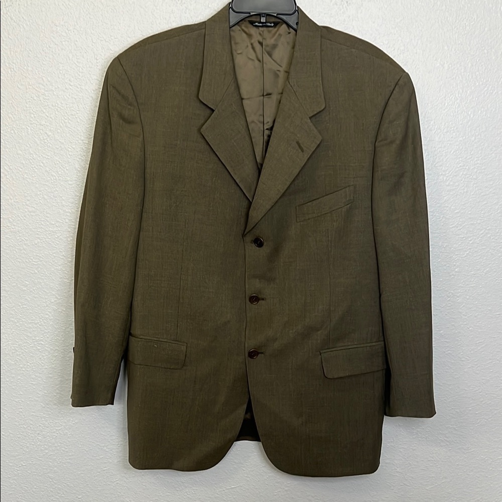 Giorgio Zillioni Three Button Tan Blazer Size 42r